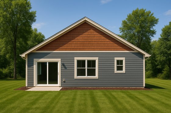 Exterior - Rear Elevation for Craftsman House Plan #112-309 - 4 bed, 3 bath