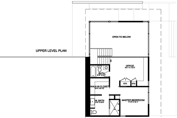 Modern Floor Plan - Upper Floor Plan #498-2