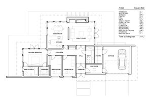 Floor Plan - Main Floor for Modern House Plan #552-4 - 3 bed, 2 bath