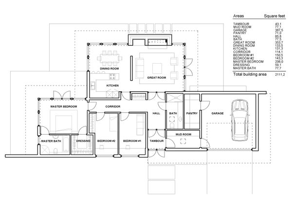 House Plan Design - Modern Floor Plan - Main Floor Plan #552-4