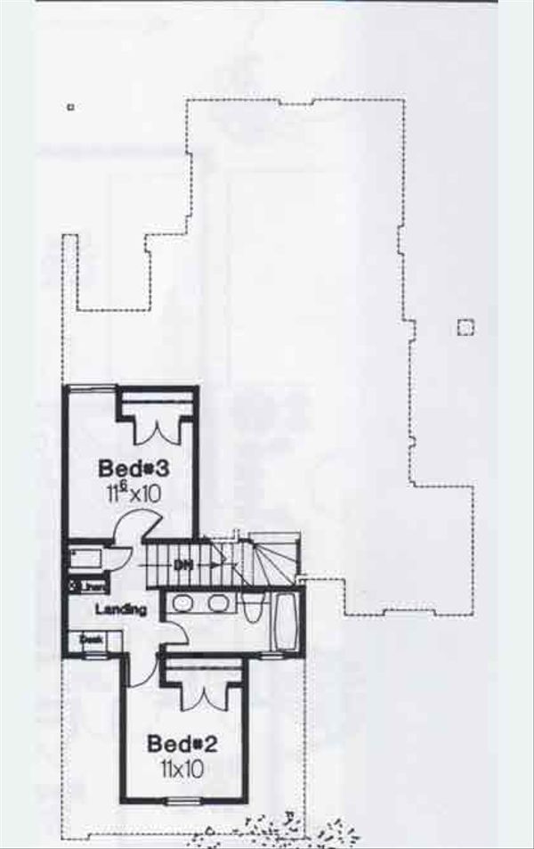 Colonial Floor Plan - Upper Floor Plan #310-759