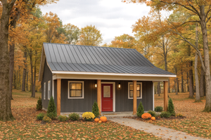 House Blueprint - Cottage Exterior - Front Elevation Plan #44-301