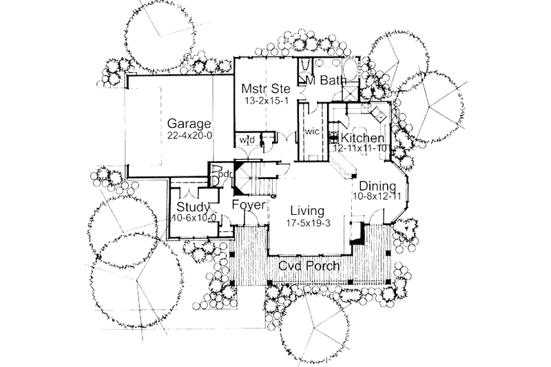 Home Plan - Floor Plan - Main Floor for Country House Plan #120-145 - 3 bed, 3 bath