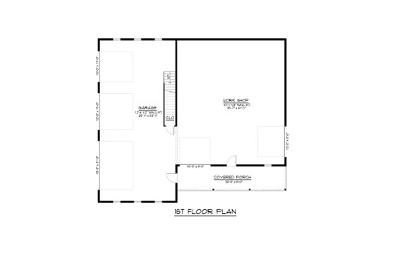 Floor Plan - Main Floor for Farmhouse House Plan #1064-284, 0 bath
