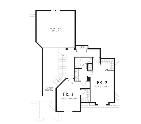 House Plan Design - European Floor Plan - Upper Floor Plan #48-610