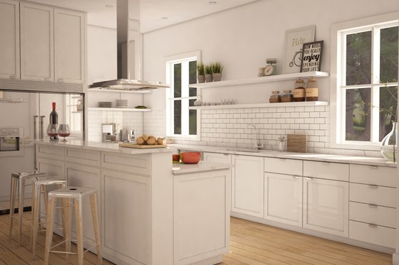 modern farmhouse kitchen elevation