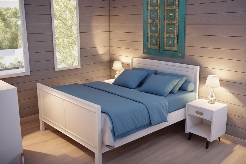Architectural House Design - Interior - Bedroom for Contemporary House Plan #542-14 - 2 bed, 1 bath