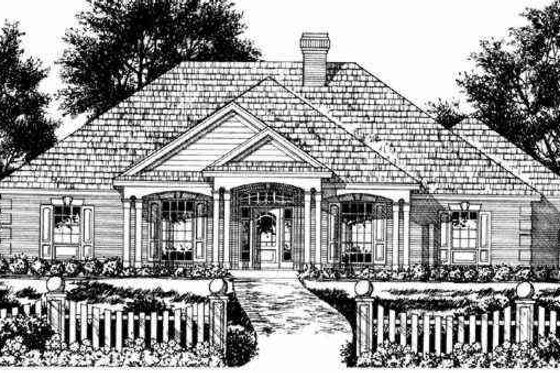Exterior - Other Elevation for Southern House Plan #40-255 - 3 bed, 3 bath