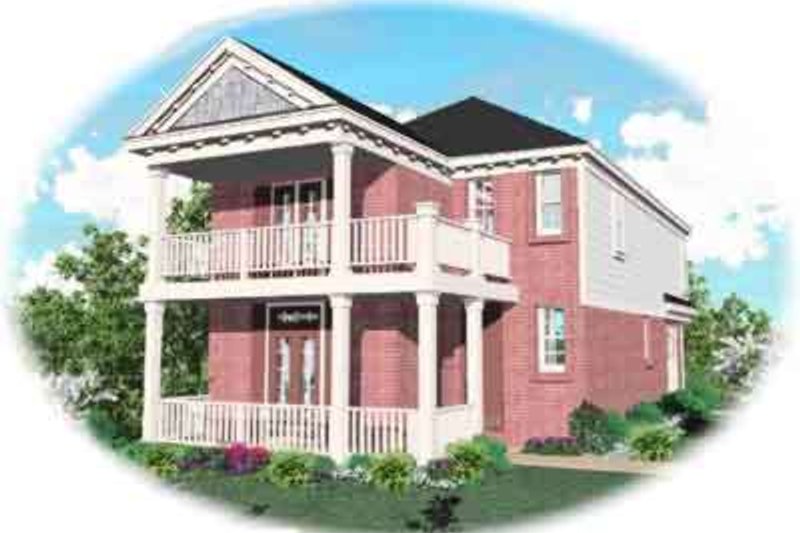 Exterior - Front Elevation 2 for Southern House Plan #81-464 - 3 bed, 2.5 bath