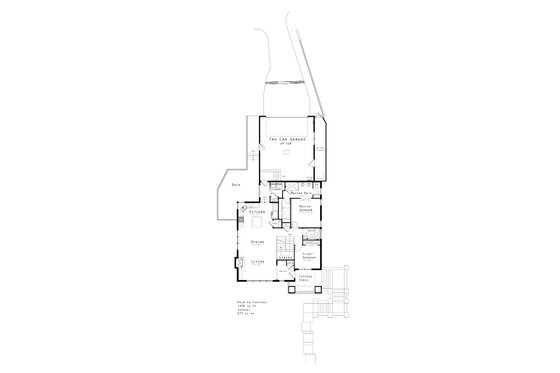 Floor Plan - Main Floor for Prairie House Plan #434-20 - 4 bed, 3 bath
