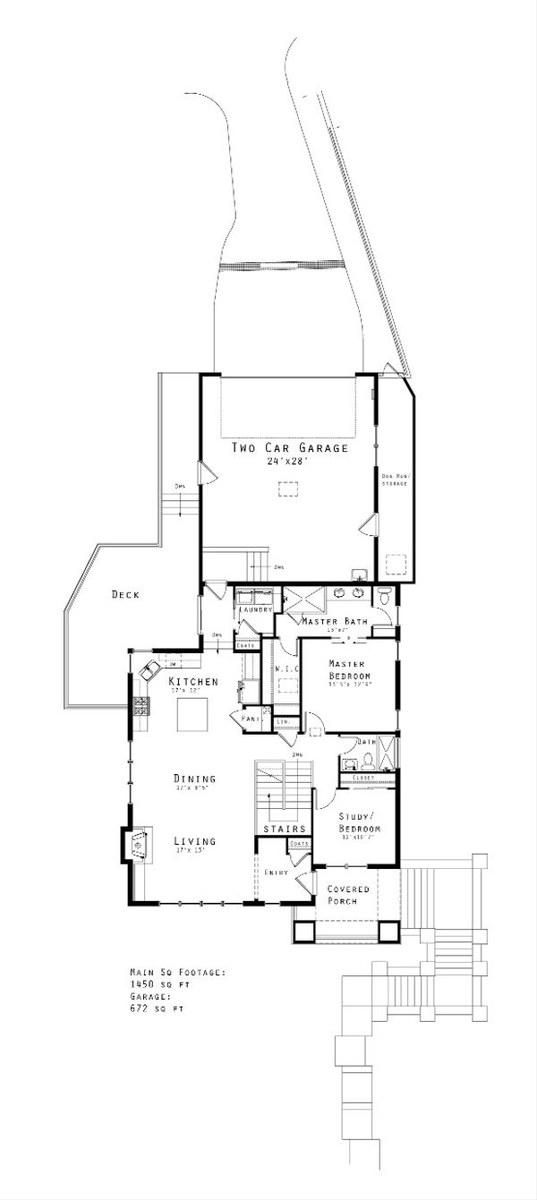 Home Plan - Prairie Floor Plan - Main Floor Plan #434-20