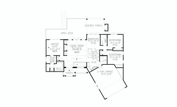 Dream House Plan - Craftsman Floor Plan - Main Floor Plan #54-426