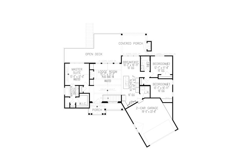 Home Plan - Floor Plan - Main Floor for Craftsman House Plan #54-426 - 3 bed, 2 bath