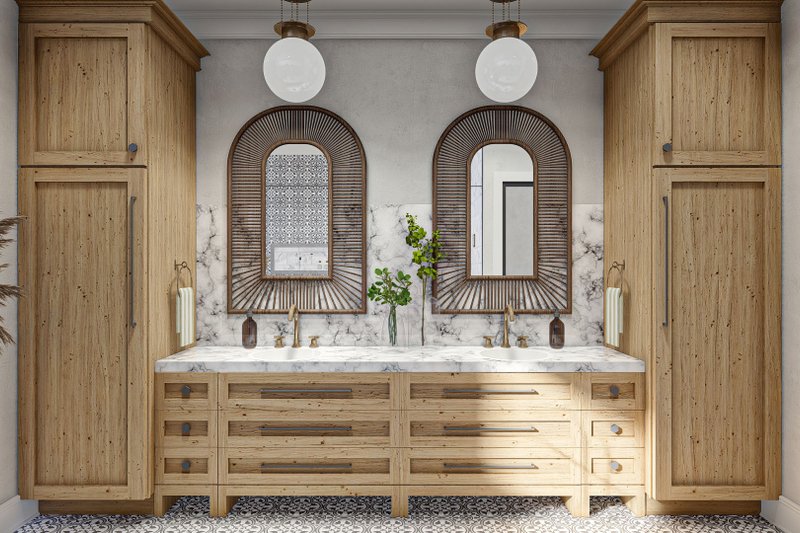 Home Plan - Interior - Master Bathroom 1 for Mediterranean House Plan #455-566 - 4 bed, 3.5 bath