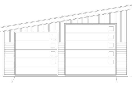 Exterior - Front Elevation 3 for Contemporary House Plan #932-629, 0 bath