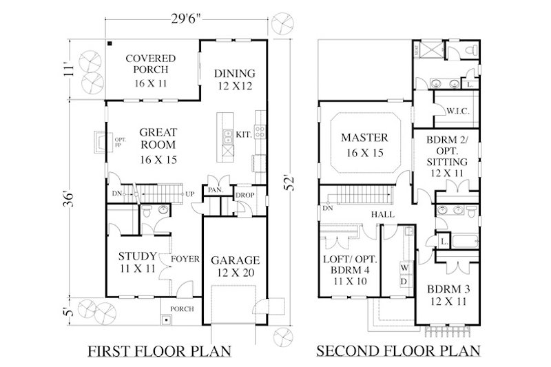 Dream House Plan - Floor Plan - Main Floor for Traditional House Plan #1053-103 - 3 bed, 2.5 bath