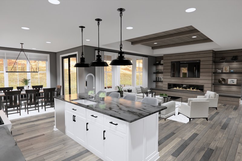 Home Plan - Interior - Kitchen 1 for Farmhouse House Plan #51-1234 - 2 bed, 2.5 bath