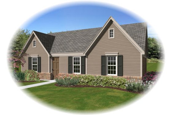 Exterior - Front Elevation for Ranch House Plan #81-13859 - 3 bed, 2 bath