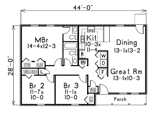 Dream House Plan - Colonial Floor Plan - Main Floor Plan #57-530