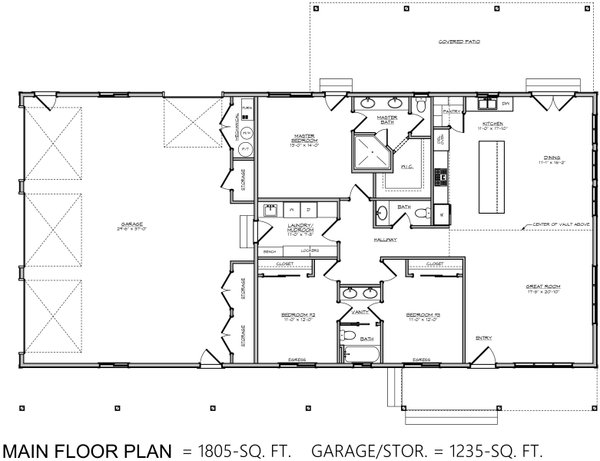 Home Plan - Barndominium Floor Plan - Main Floor Plan #1084-6