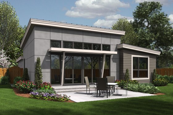 Exterior - Rear Elevation for Modern House Plan #48-597 - 3 bed, 2 bath