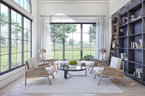 Interior - Family Room 2 for Modern House Plan #455-575 - 5 bed, 5 bath