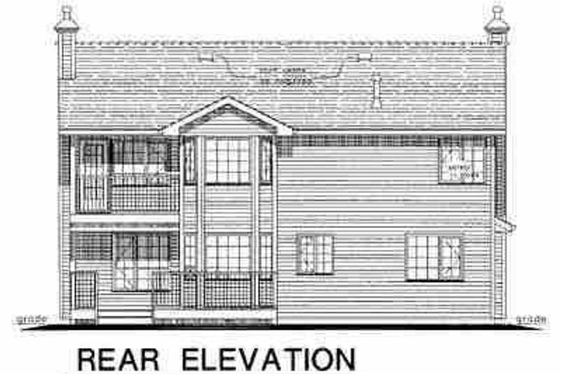 Home Plan - Exterior - Rear Elevation for Traditional House Plan #18-263 - 4 bed, 2.5 bath