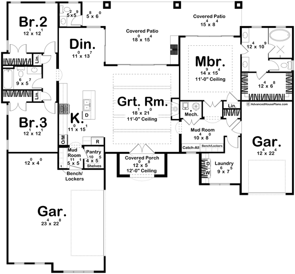 Dream House Plan - Modern Floor Plan - Main Floor Plan #455-443