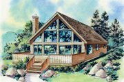 Cabin Style House Plan - 2 Beds 1 Baths 903 Sq/Ft Plan #18-230 