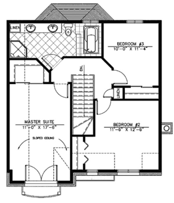 European Floor Plan - Upper Floor Plan #138-274