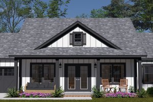 House Blueprint - Farmhouse Exterior - Front Elevation Plan #513-2377