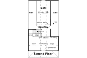 Floor Plan - Upper Floor for Country House Plan #312-437 - 3 bed, 1 bath
