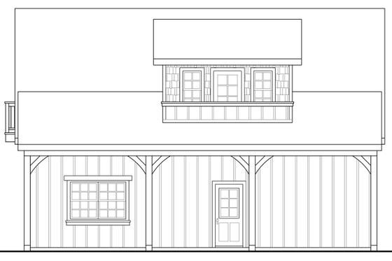 Exterior - Other Elevation 1 for Craftsman House Plan #124-961, 0 bath