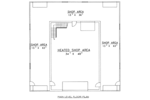 Floor Plan - Main Floor for Country House Plan #117-483, 0 bath
