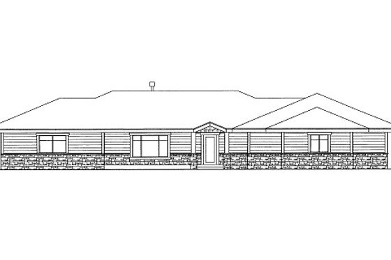 Exterior - Front Elevation 3 for Traditional House Plan #117-728 - 2 bed, 2 bath