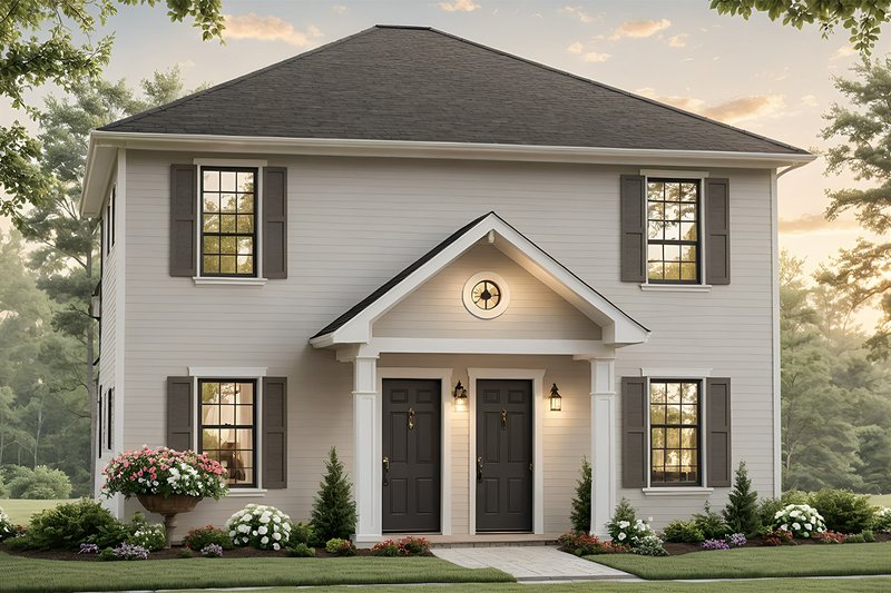 House Blueprint - Country Exterior - Front Elevation Plan #21-508