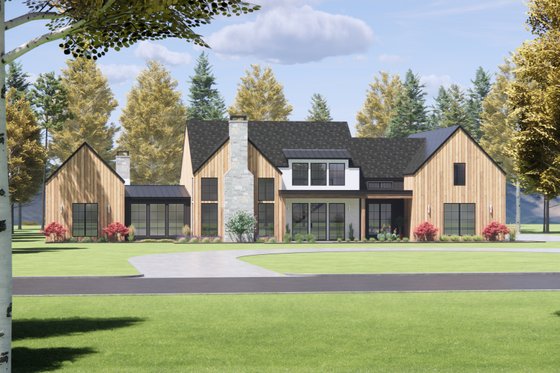 Exterior - Front Elevation 3 for Farmhouse House Plan #1096-5 - 4 bed, 4.5 bath