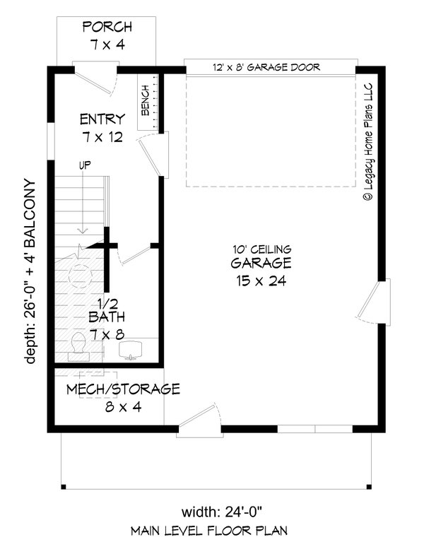 Modern Floor Plan - Main Floor Plan #932-596