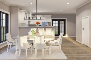 Interior - Dining Room for European House Plan #17-2526 - 2 bed, 2.5 bath