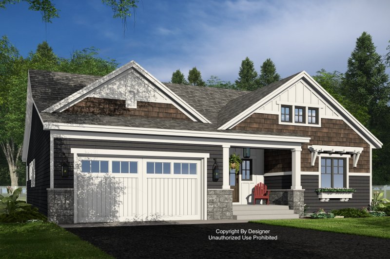 Dream House Plan - Bungalow Exterior - Front Elevation Plan #51-1393