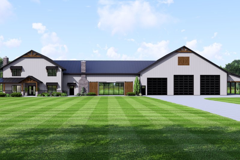 Dream House Plan - Barndominium Exterior - Front Elevation Plan #1064-303