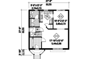 European Style House Plan - 3 Beds 1 Baths 1487 Sq/Ft Plan #25-4471 
