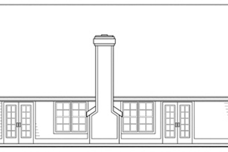 Home Plan - Exterior - Rear Elevation for Traditional House Plan #124-403 - 3 bed, 2.5 bath