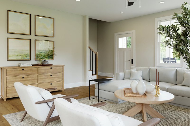 Home Plan - Interior - Family Room 2 for Farmhouse House Plan #461-111 - 3 bed, 2.5 bath