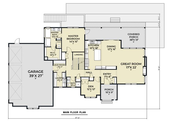 Farmhouse Floor Plan - Main Floor Plan #1070-227
