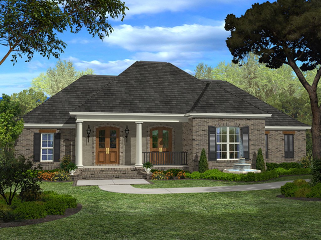 European Style House  Plan  4 Beds 3 Baths 2400  Sq  Ft  Plan  