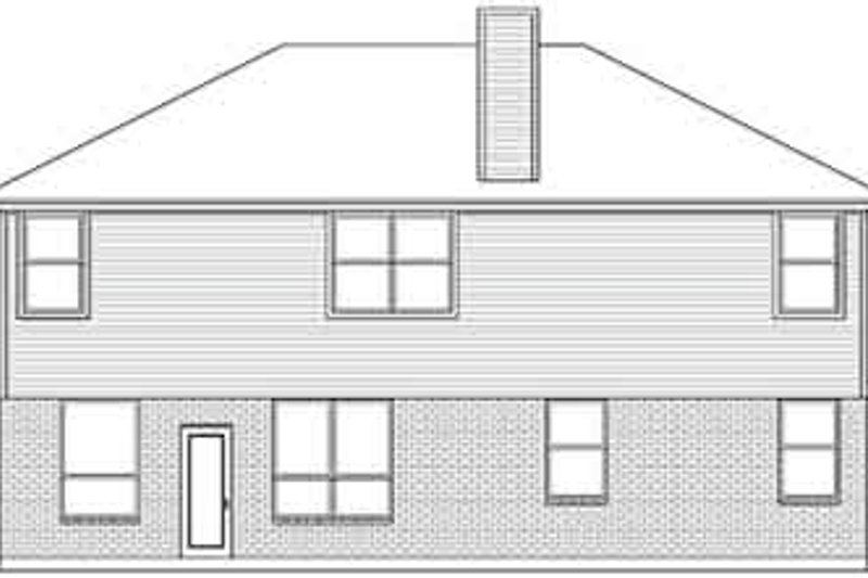 Home Plan - Exterior - Rear Elevation for European House Plan #84-234 - 5 bed, 2.5 bath