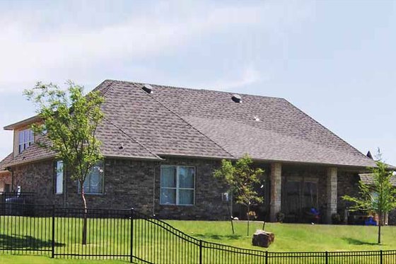 Exterior - Rear Elevation for European House Plan #52-193 - 4 bed, 3.5 bath