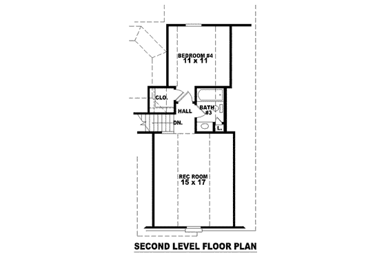 Floor Plan - Upper Floor for Traditional House Plan #81-959 - 4 bed, 3 bath