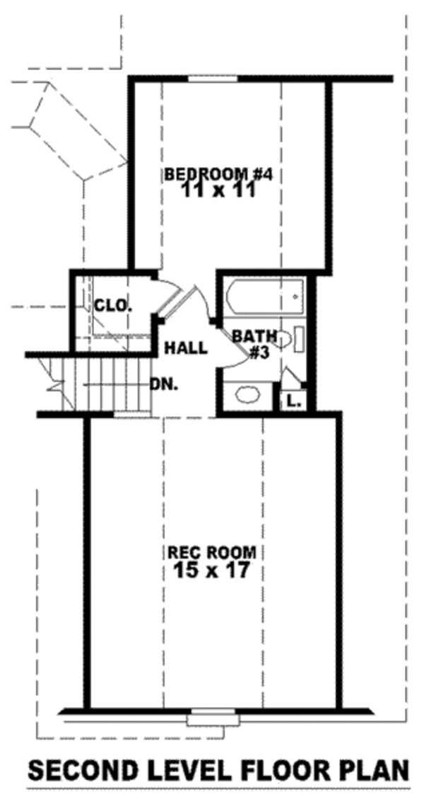 Traditional Floor Plan - Upper Floor Plan #81-959